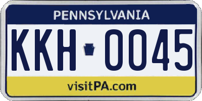 PA license plate KKH0045
