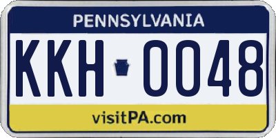 PA license plate KKH0048