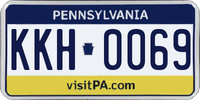 PA license plate KKH0069