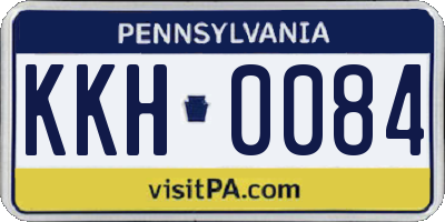 PA license plate KKH0084