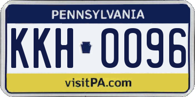 PA license plate KKH0096