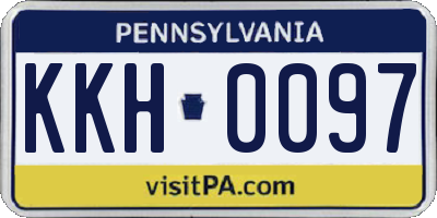 PA license plate KKH0097
