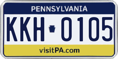 PA license plate KKH0105