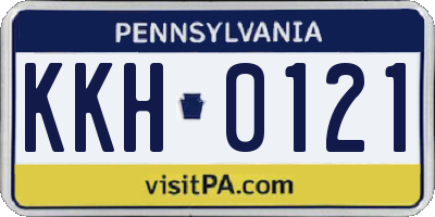 PA license plate KKH0121
