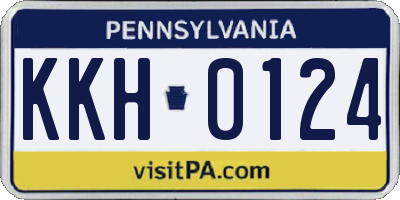 PA license plate KKH0124