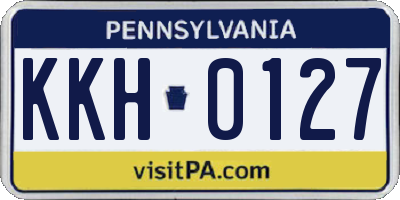 PA license plate KKH0127