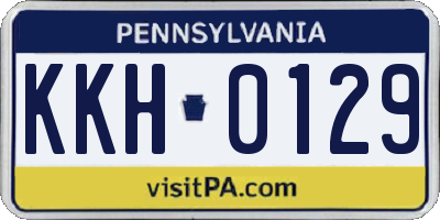 PA license plate KKH0129