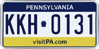 PA license plate KKH0131