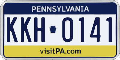 PA license plate KKH0141
