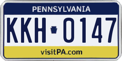 PA license plate KKH0147