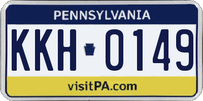 PA license plate KKH0149