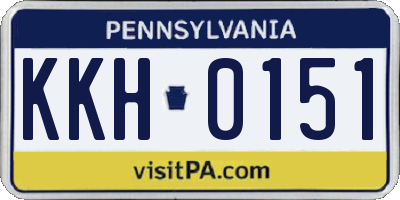 PA license plate KKH0151