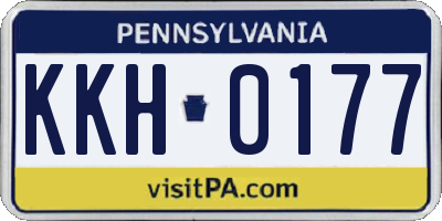 PA license plate KKH0177