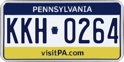 PA license plate KKH0264