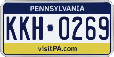 PA license plate KKH0269