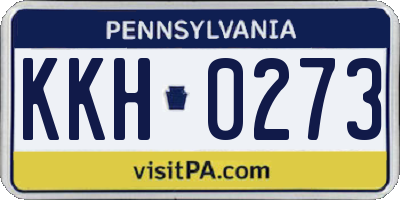 PA license plate KKH0273