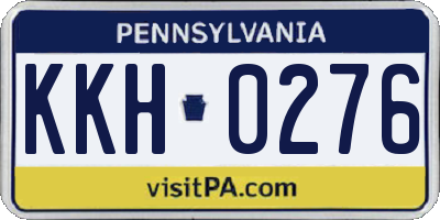 PA license plate KKH0276