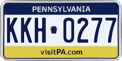 PA license plate KKH0277