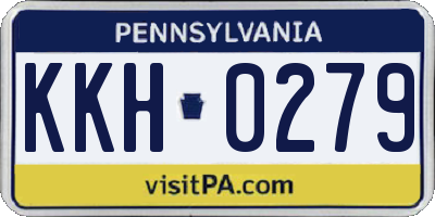 PA license plate KKH0279