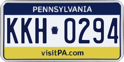 PA license plate KKH0294