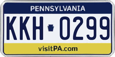 PA license plate KKH0299