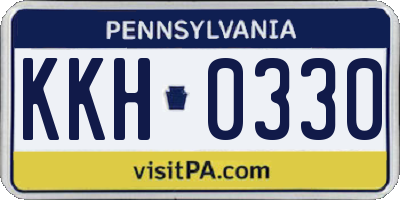 PA license plate KKH0330