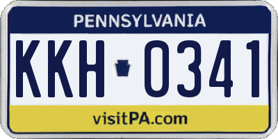 PA license plate KKH0341