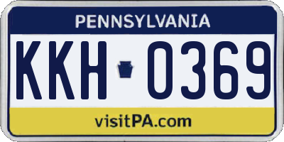 PA license plate KKH0369