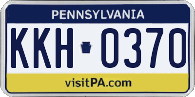 PA license plate KKH0370