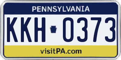 PA license plate KKH0373