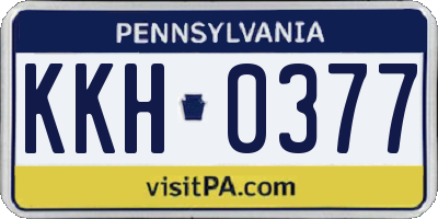 PA license plate KKH0377