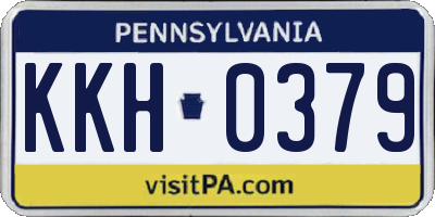 PA license plate KKH0379
