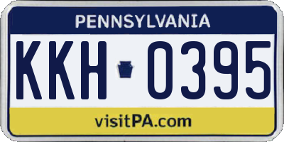 PA license plate KKH0395
