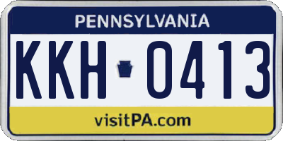 PA license plate KKH0413