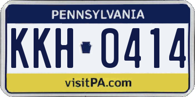 PA license plate KKH0414