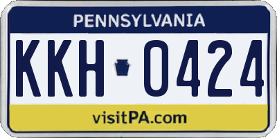 PA license plate KKH0424