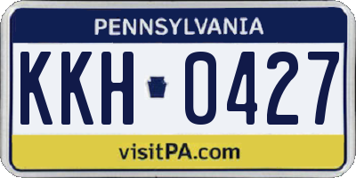 PA license plate KKH0427