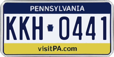 PA license plate KKH0441