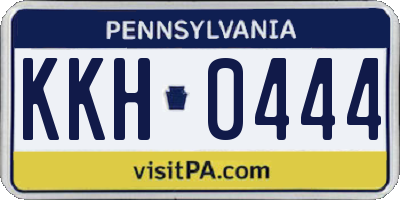 PA license plate KKH0444
