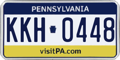 PA license plate KKH0448