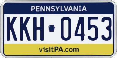 PA license plate KKH0453