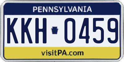 PA license plate KKH0459