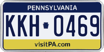 PA license plate KKH0469