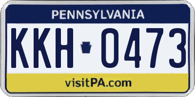 PA license plate KKH0473