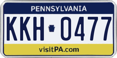 PA license plate KKH0477