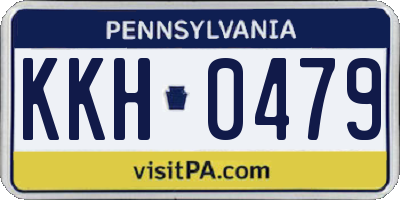 PA license plate KKH0479