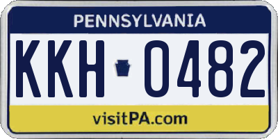 PA license plate KKH0482