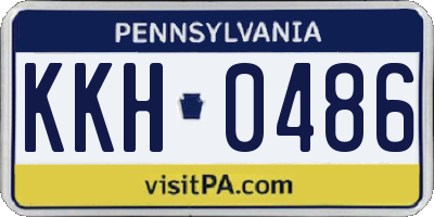 PA license plate KKH0486