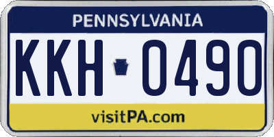 PA license plate KKH0490