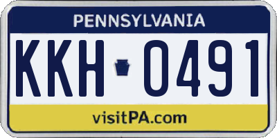 PA license plate KKH0491